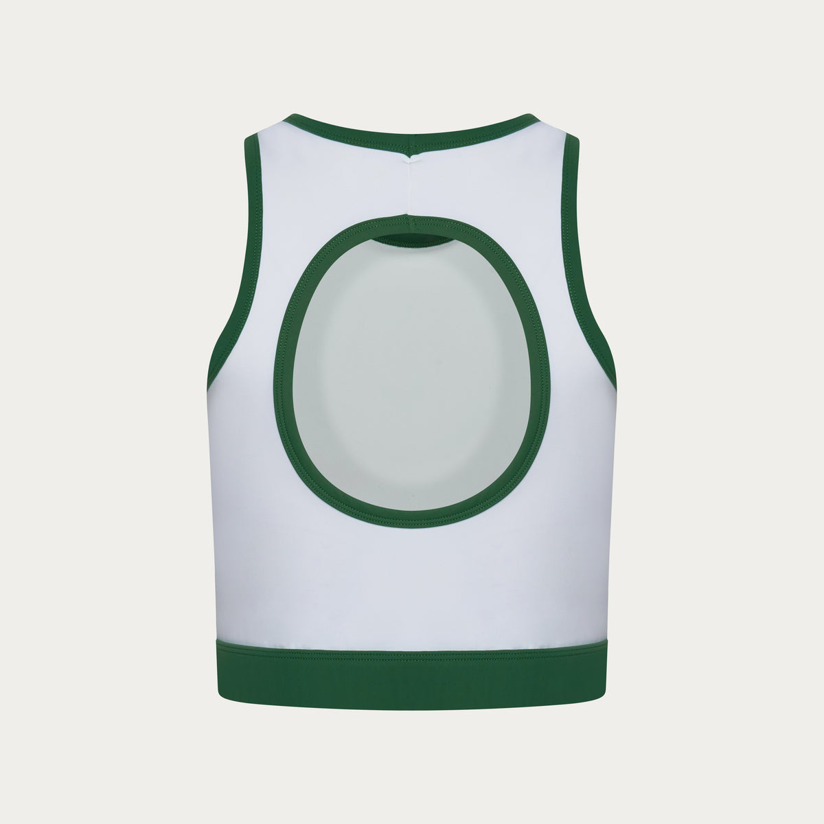 Ace Cropped Vest - White/Green