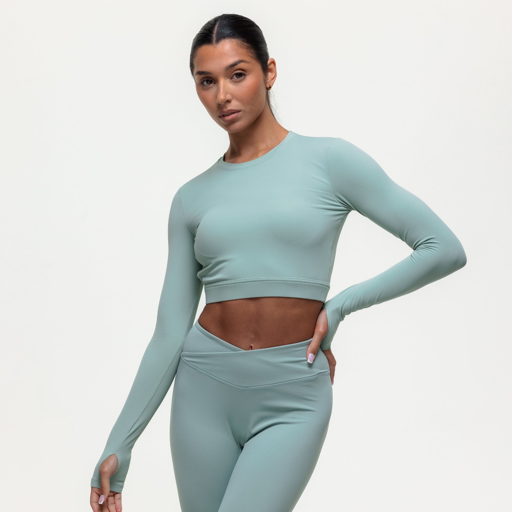 Karma Long Sleeve Crop Top - Seamoss