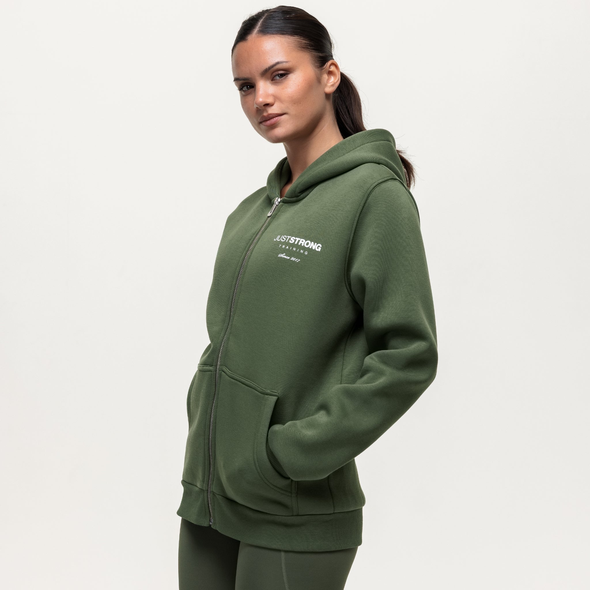 Training Essentials Motion Zip Hoodie - Khaki
