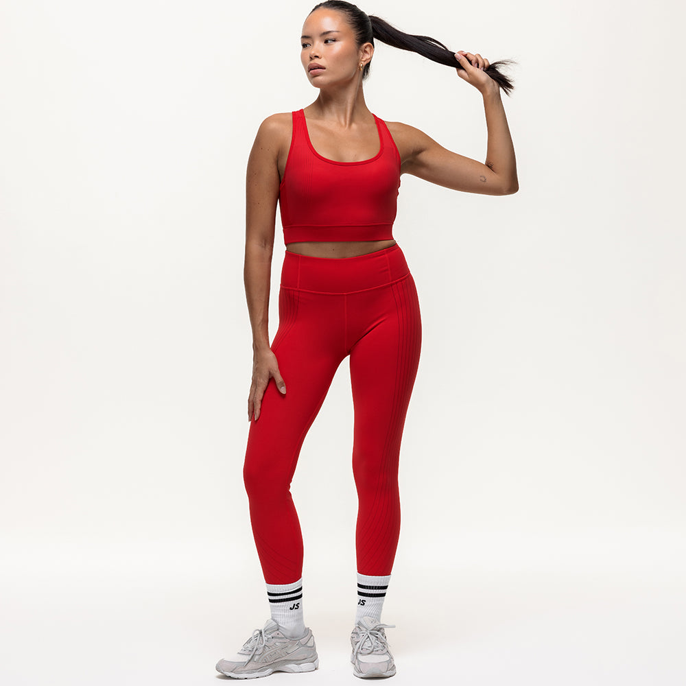 Agility Workout Leggings - Ruby Red
