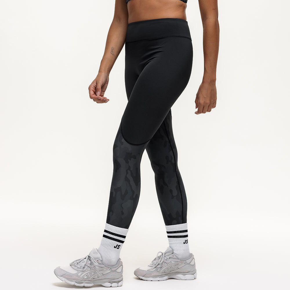 Vertex Camo High Rise Leggings - Black Onyx