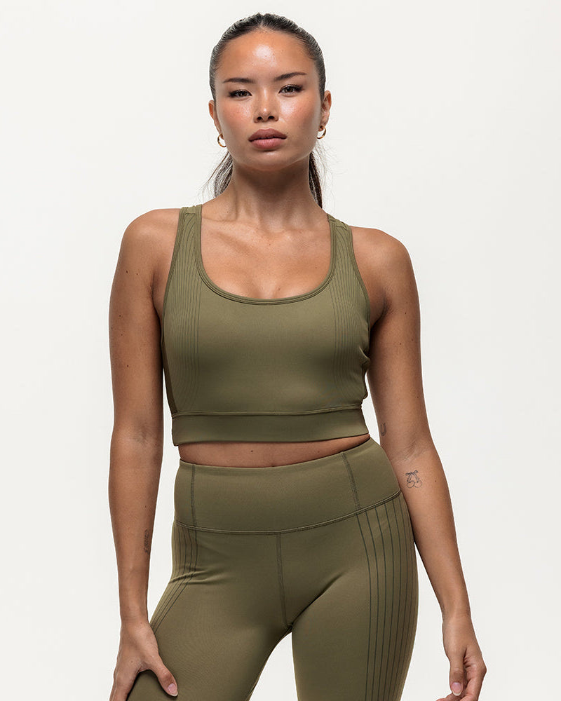 Agility Workout Bra - Military Green