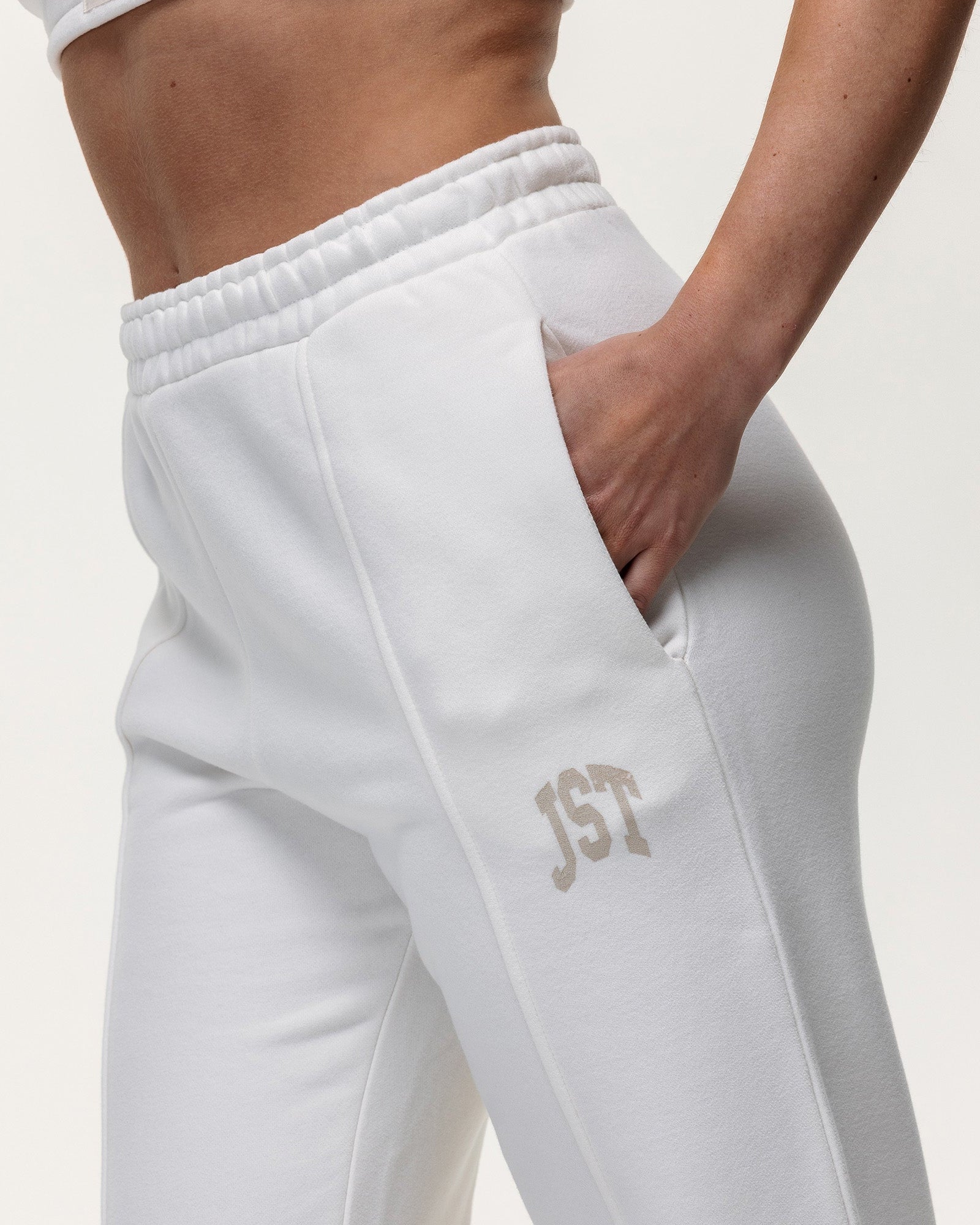 Throw On Open Hem Joggers - Vintage Stone