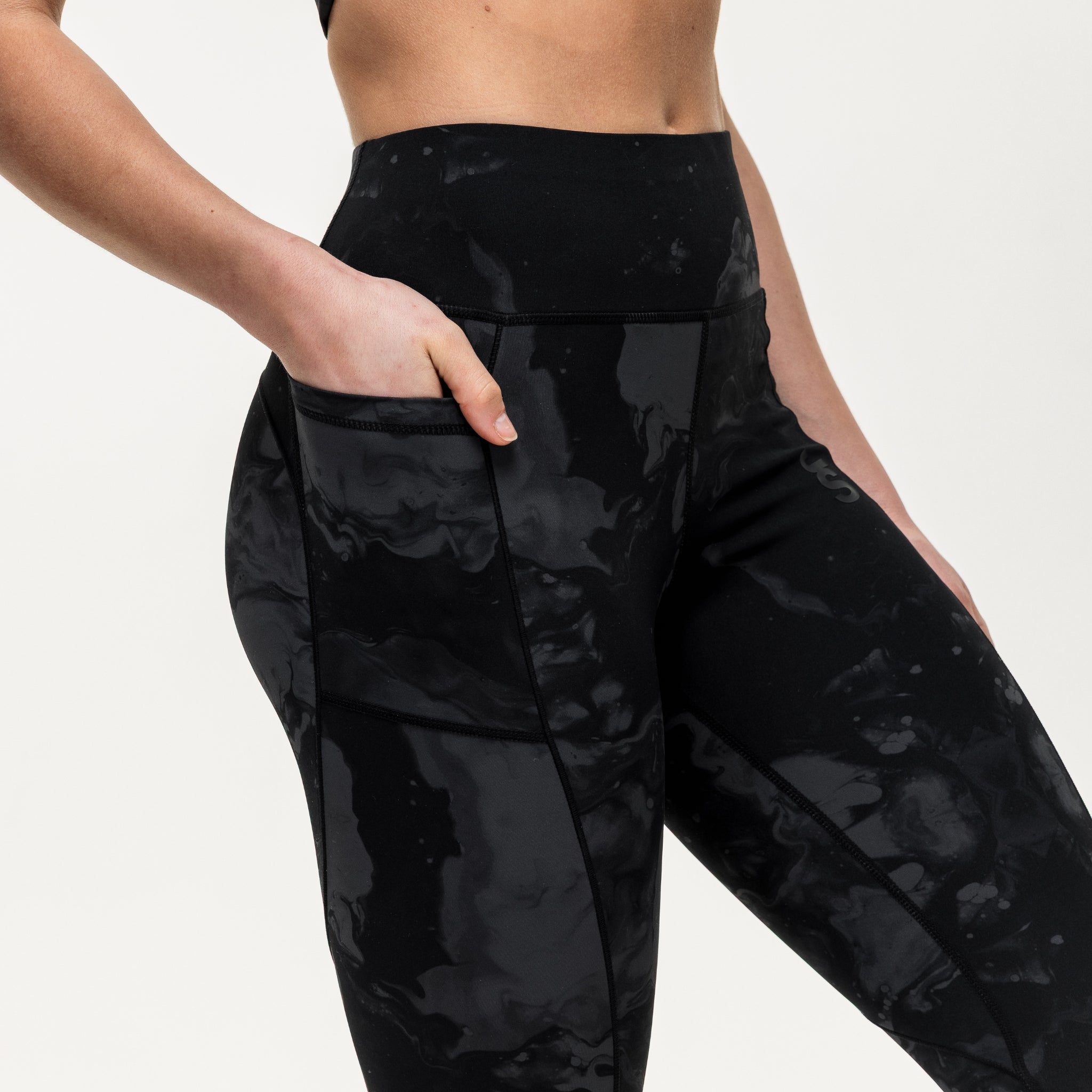 Power 7/8 Training Leggings - Slate Marble
