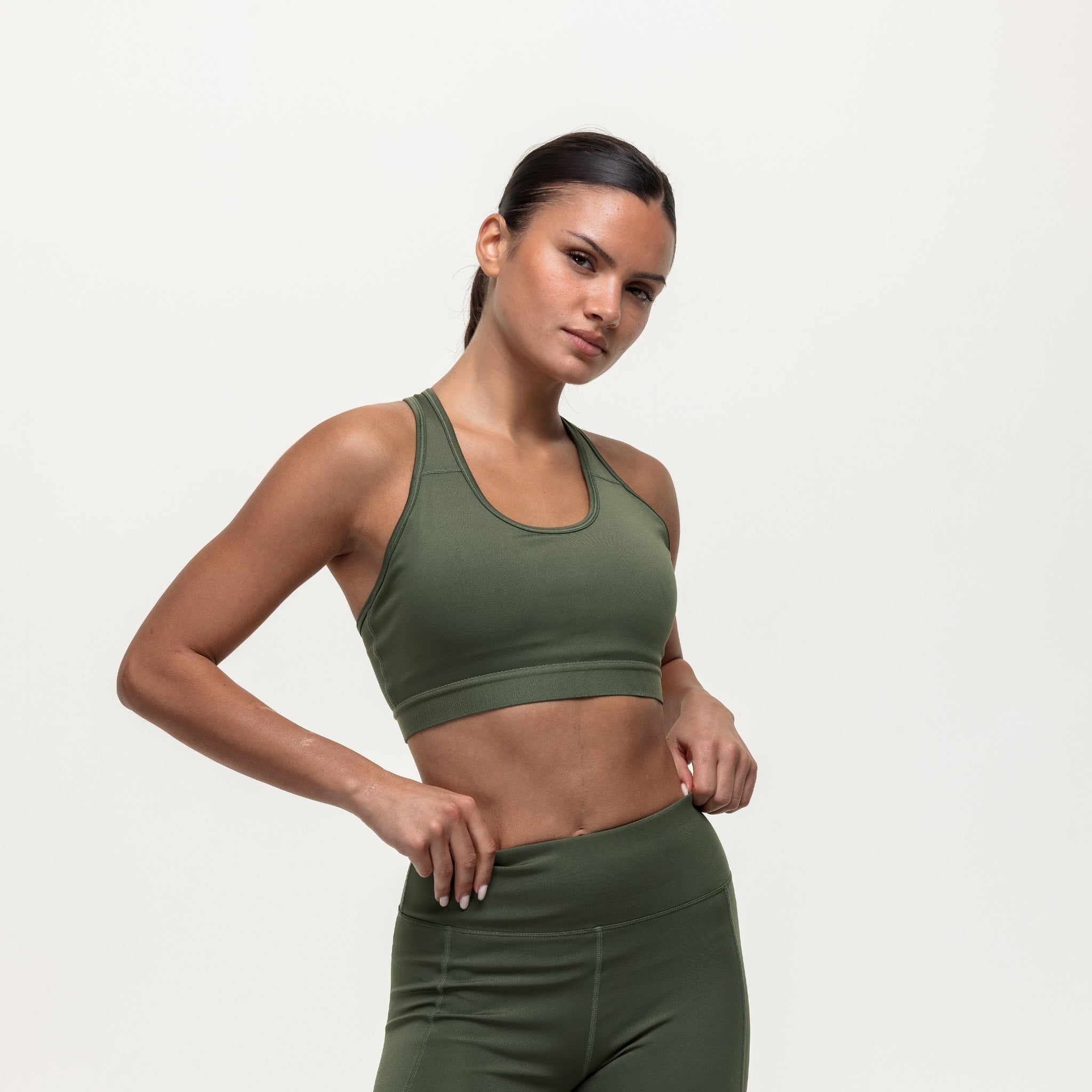 Motion Medium Support Bra - Khaki