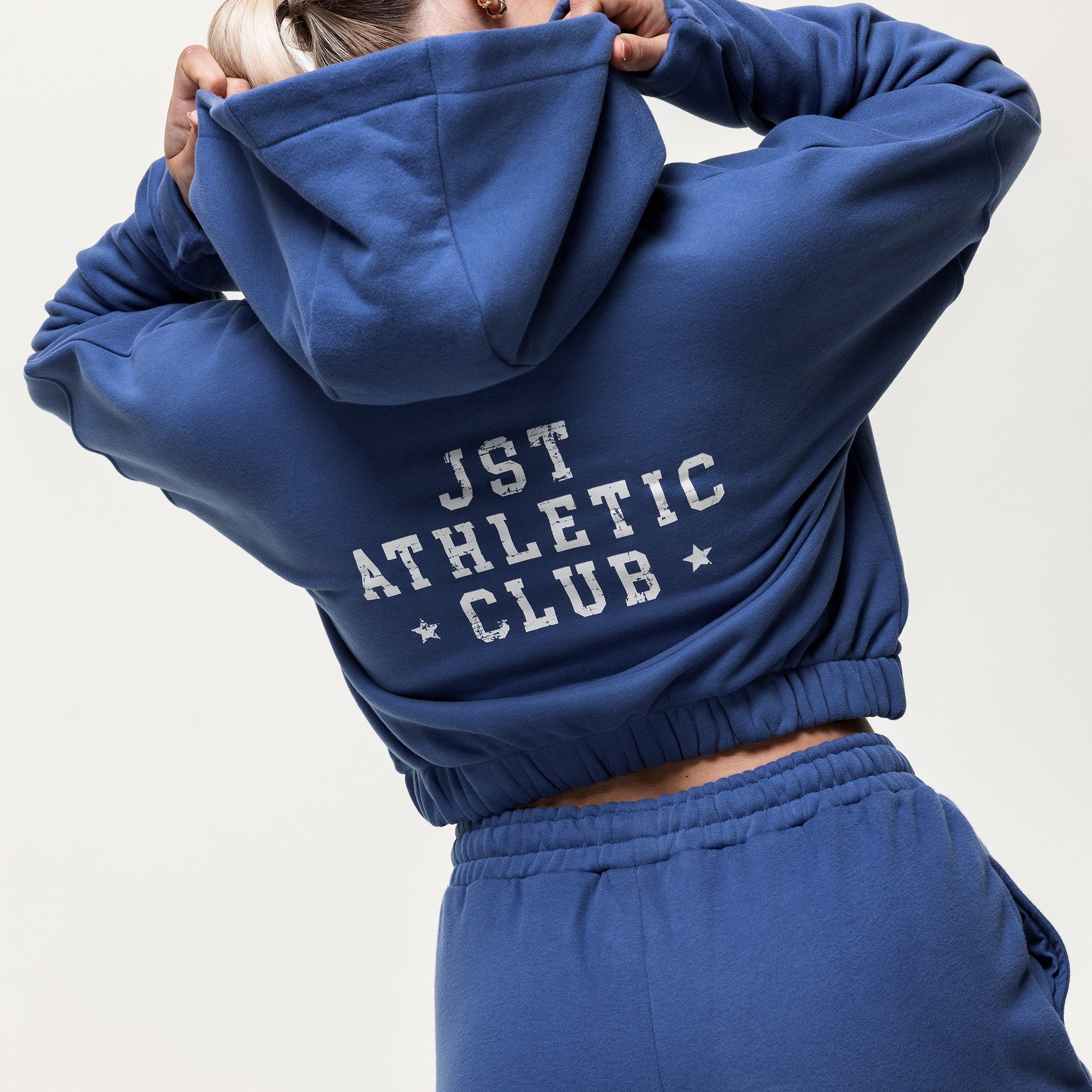 Training Club Crop Zip Up - Vintage Indigo