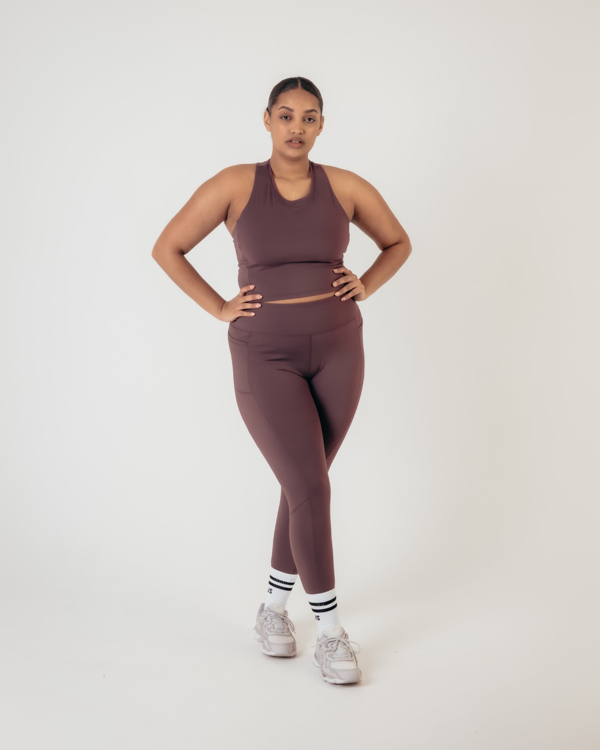 Power High Rise 7/8 Leggings - Burgundy