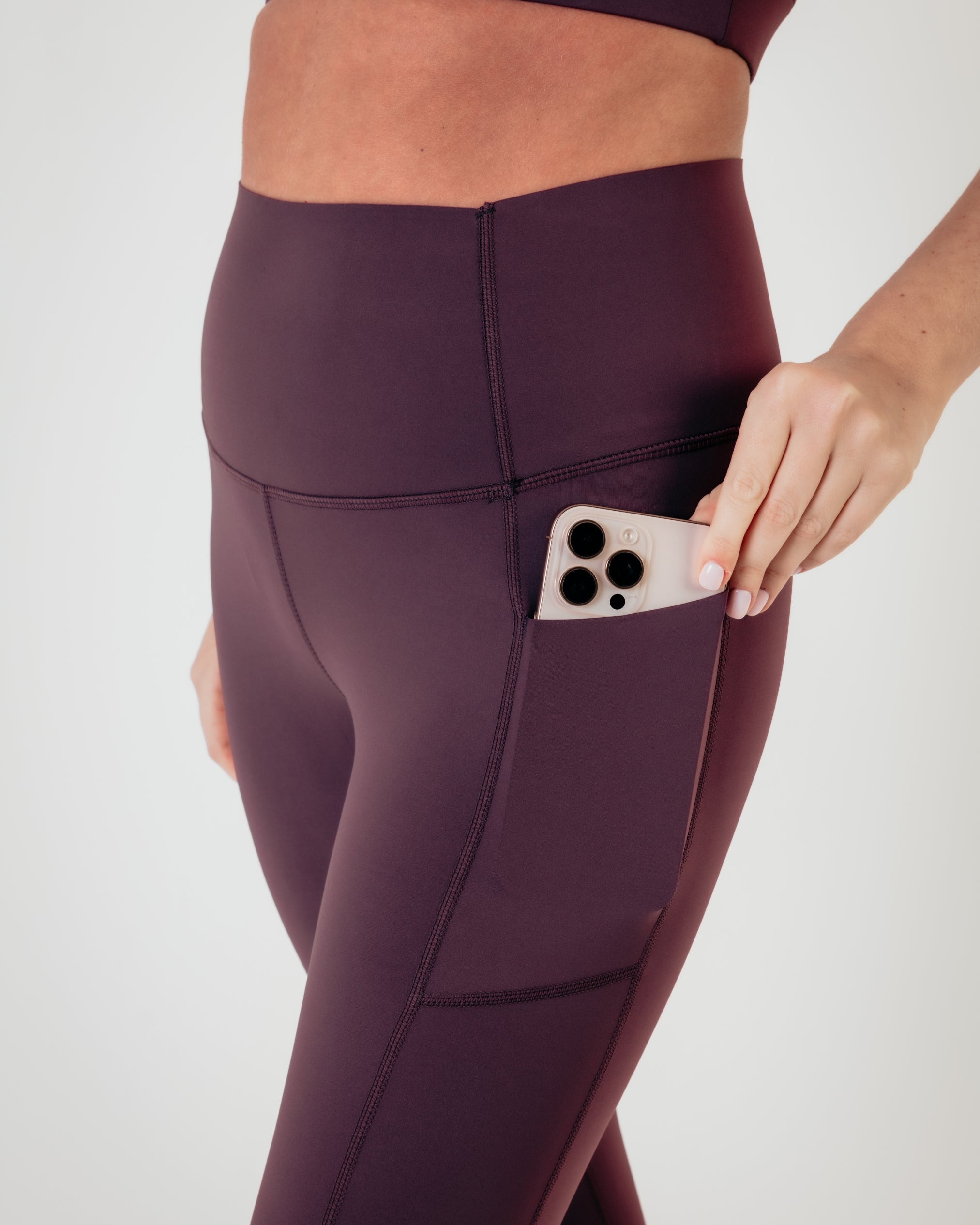 Sculpt High Rise 7/8 Leggings - Burgundy
