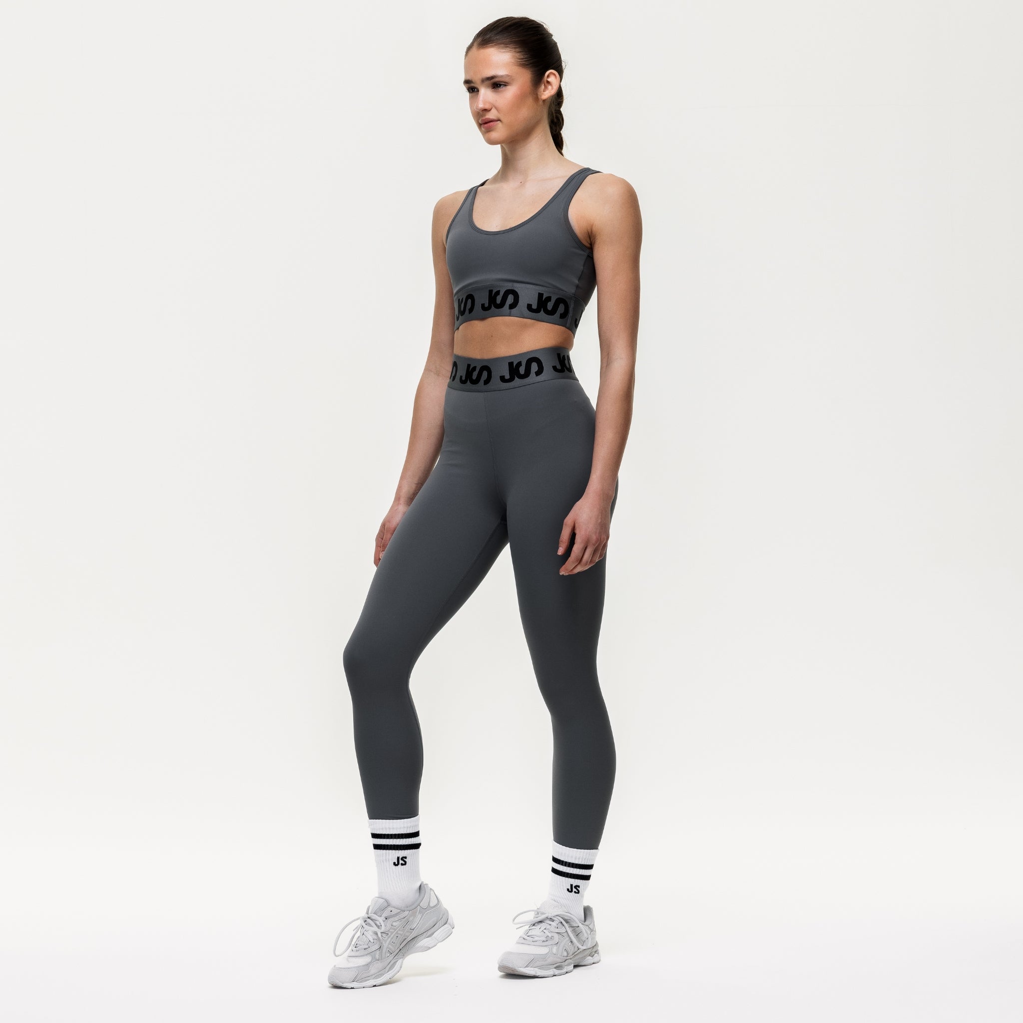 7/8 Workout Leggings - Slate/Black