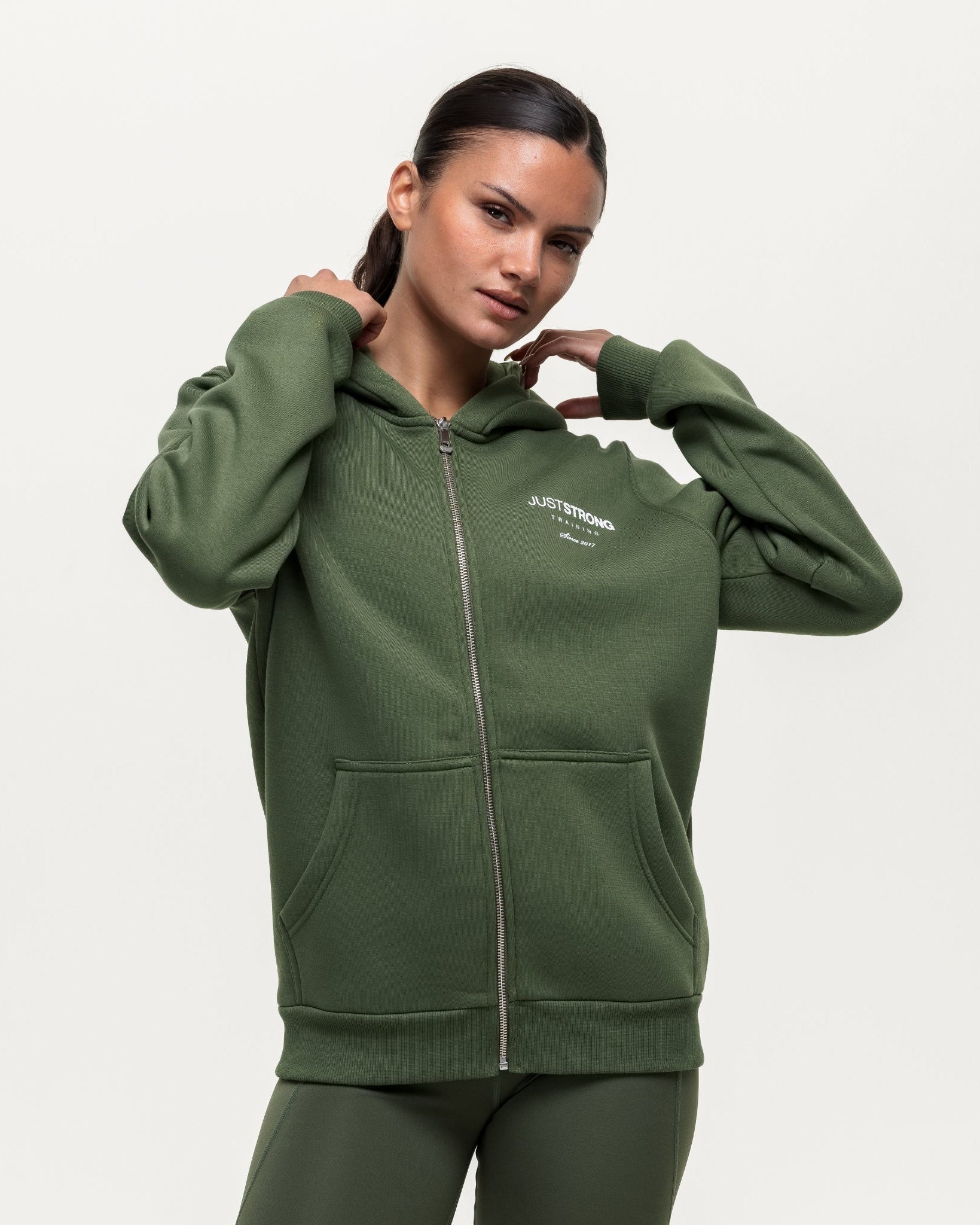 Training Essentials Motion Zip Hoodie - Khaki