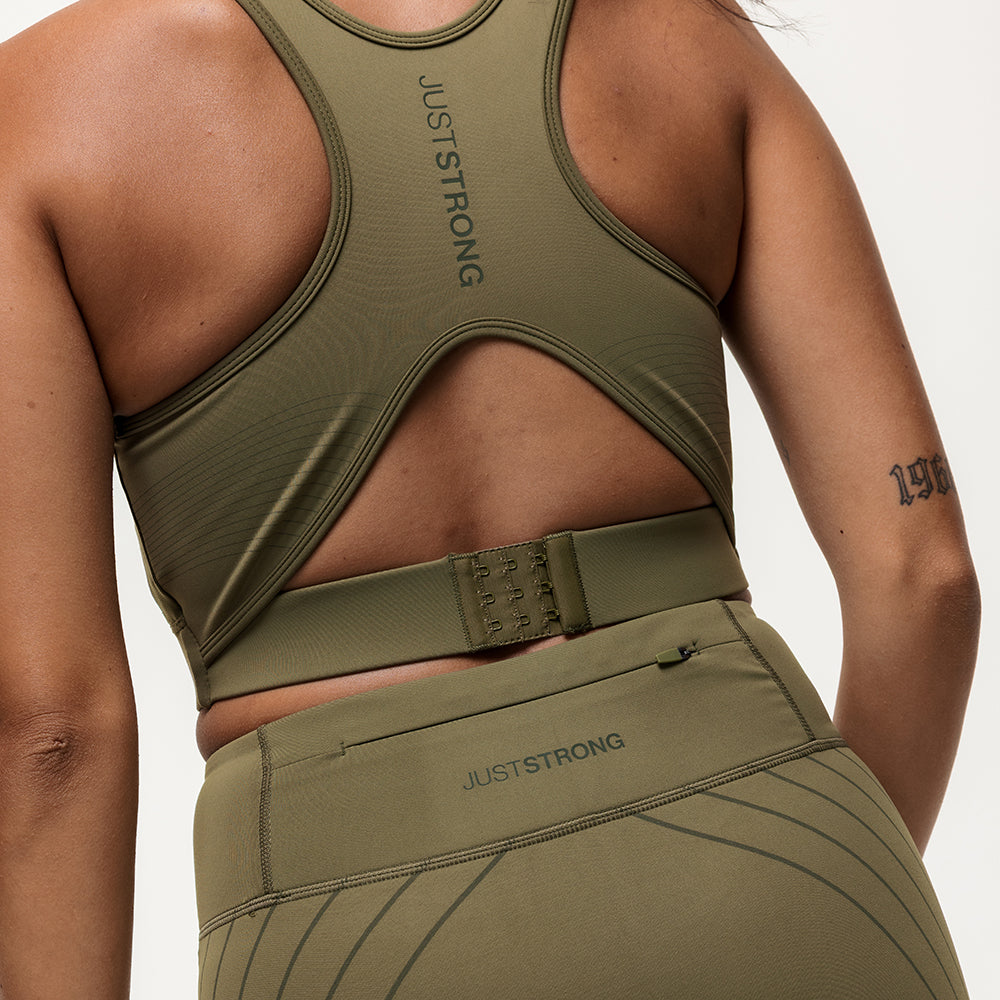 Agility Workout Bra - Military Green