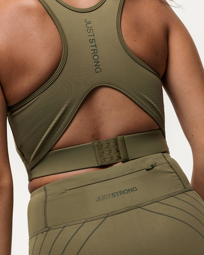 Agility Workout Bra - Military Green
