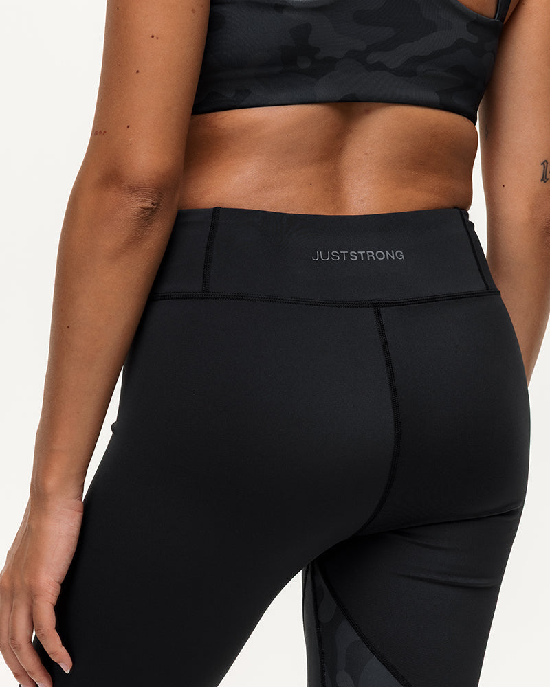 Vertex Camo High Rise Leggings - Black Onyx