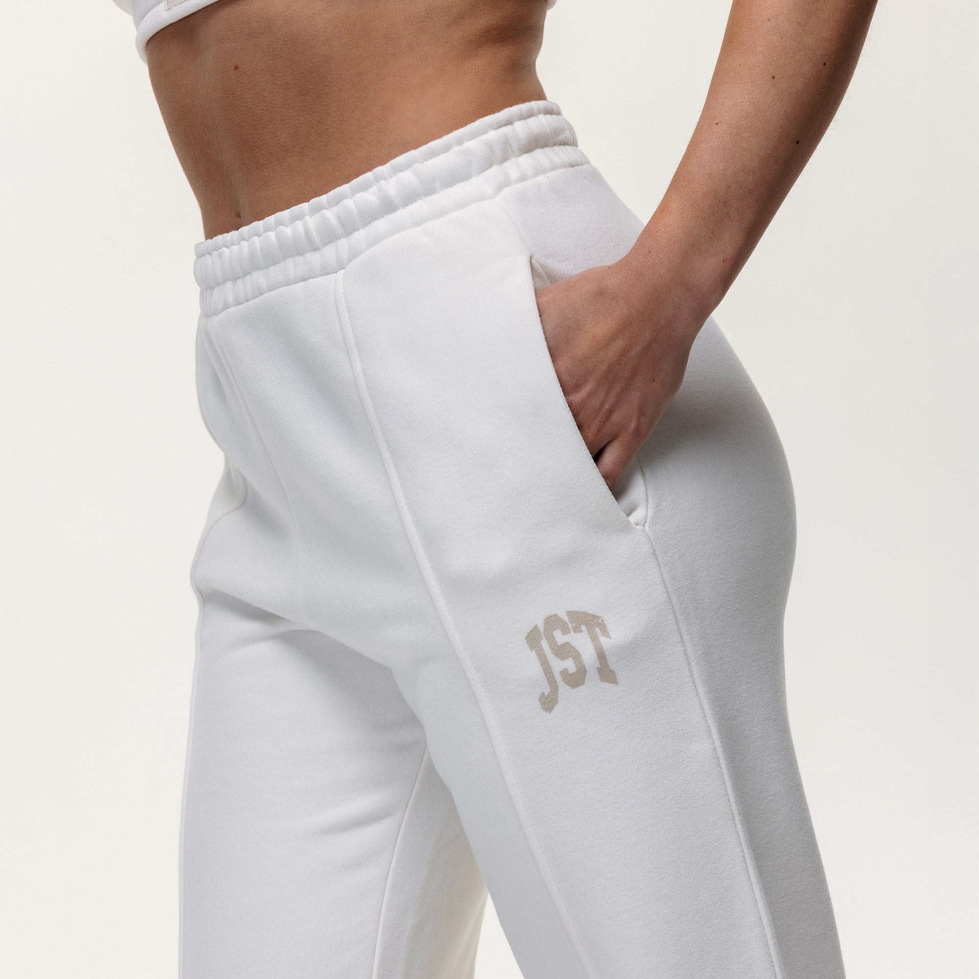 Throw On Open Hem Joggers - Vintage Stone