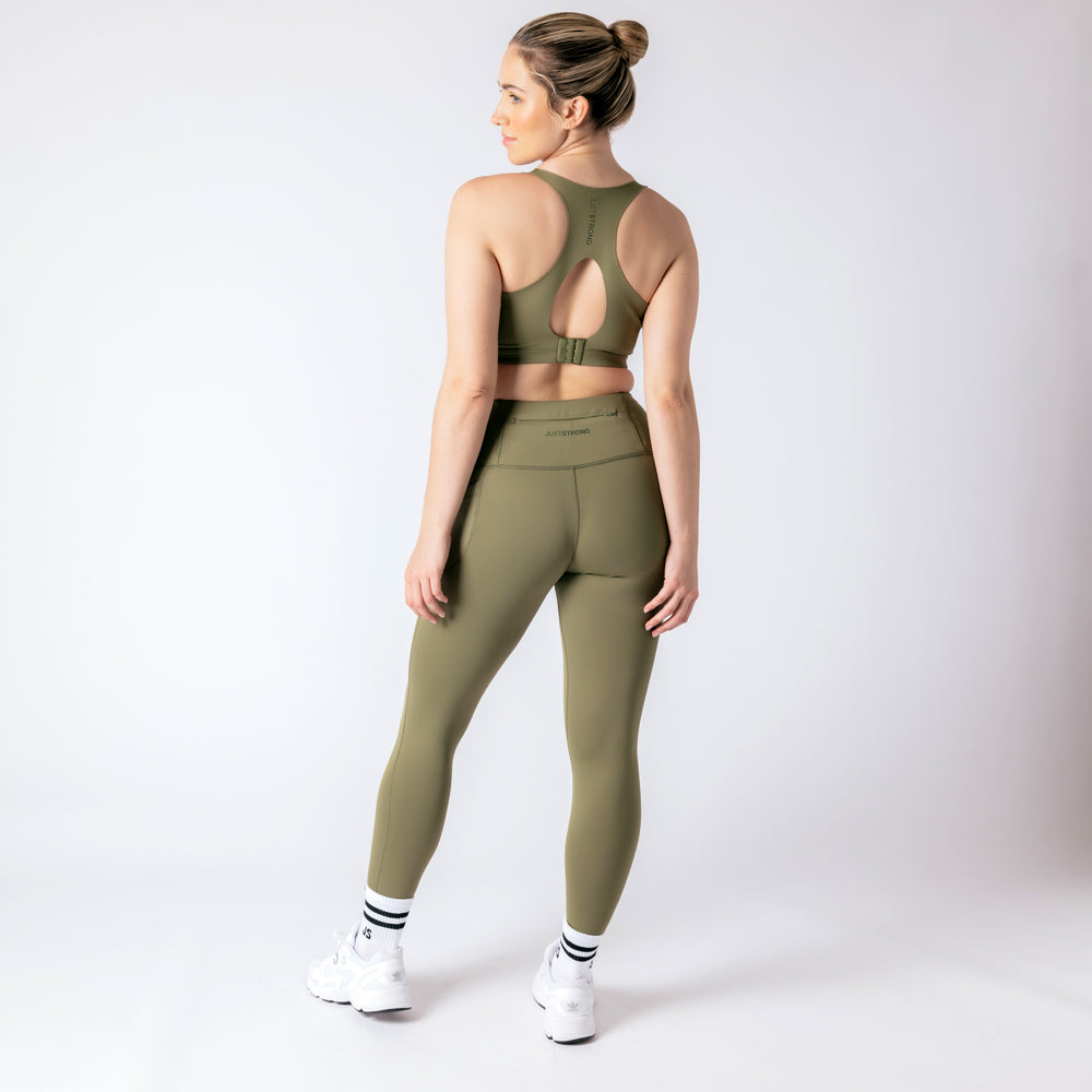 High Rise Genesis Leggings - Military Green