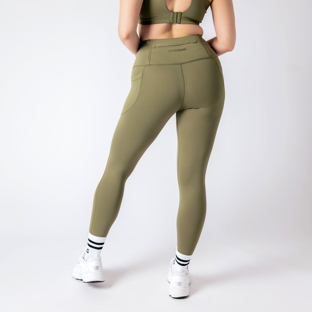 High Rise Genesis Leggings - Military Green