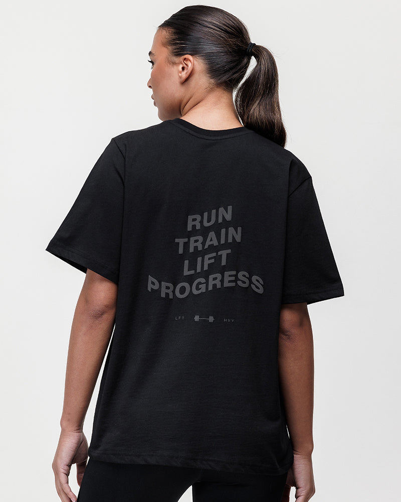 Motion Boyfriend Logo Tee - Black