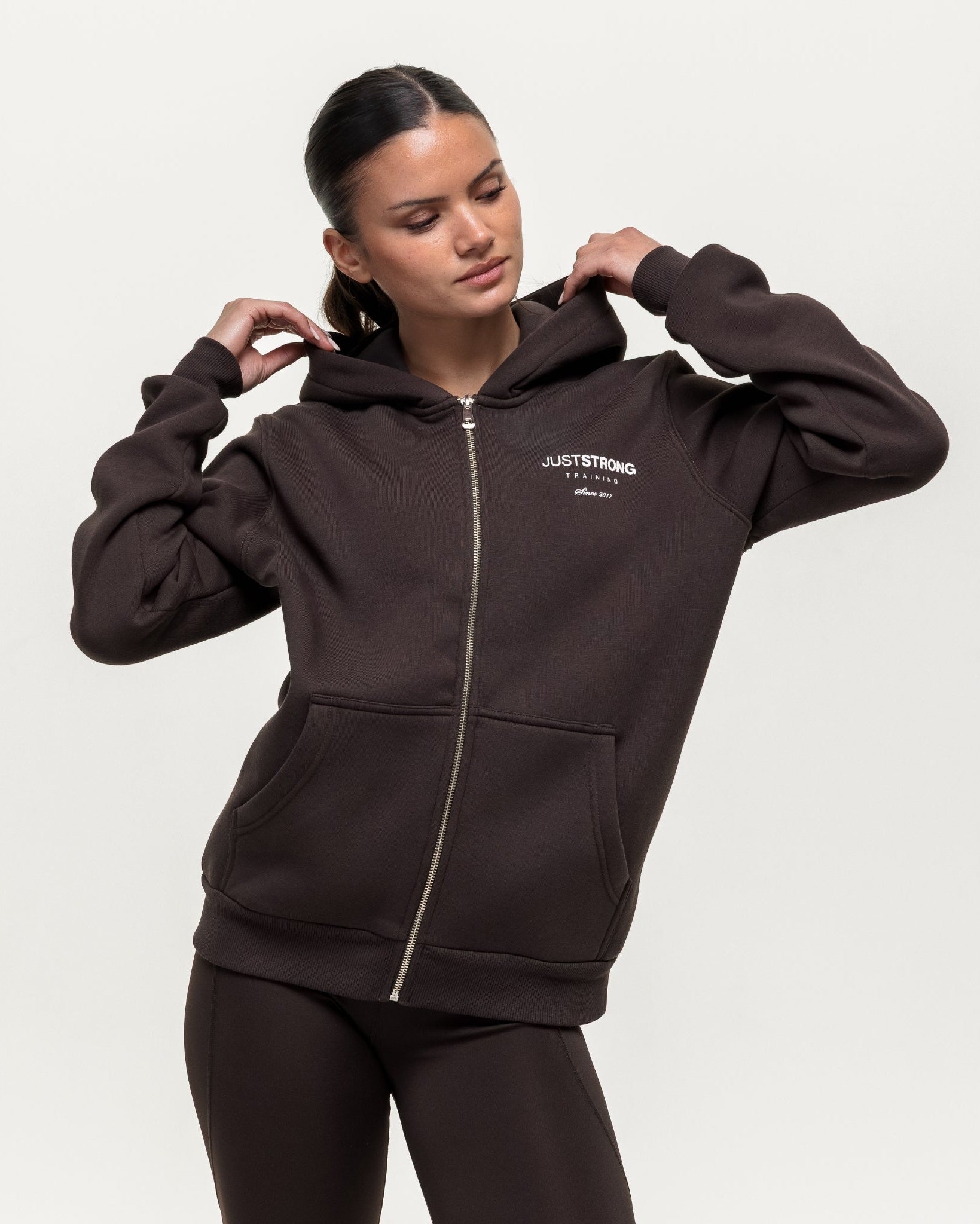 Training Essentials Motion Zip Hoodie - Cocoa